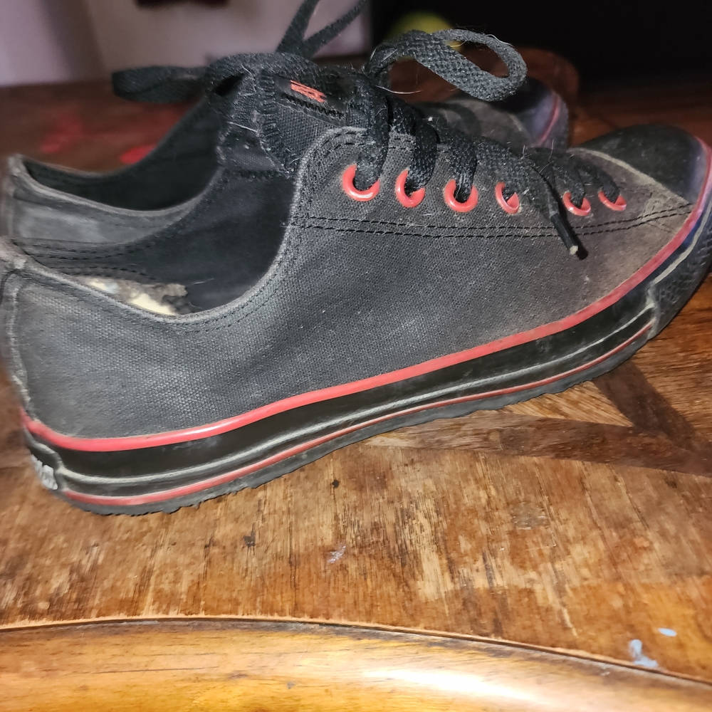 Black and Red Canvas Sneakers